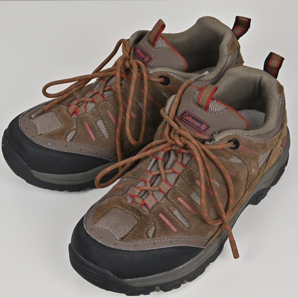 Coleman Suede Uphill Hiking Lace Up Outdoor Comfort Low Brown Sneakers US 8 UK 6